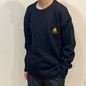 Vintage Cricketeer Virgin Wool Crew Pullover Sweater Black in size M Unisex